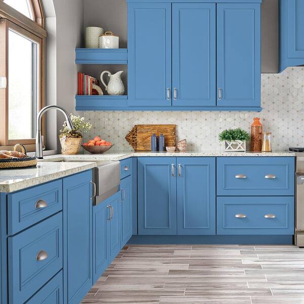BEHR PREMIUM 1 gal. #P520-4 Cornflower Semi-Gloss Enamel Interior