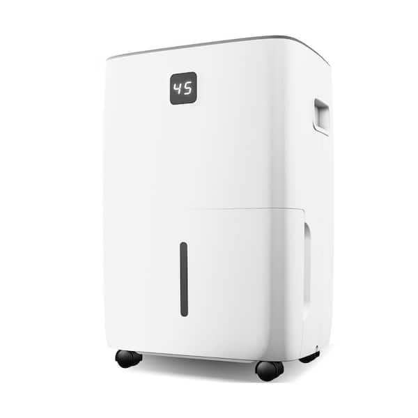 Denjol 50 Pt. 4,500 Sq. Ft. Dehumidifier in White with Washable Air Filter, 2 gal. Water Tank and Drain Hose
