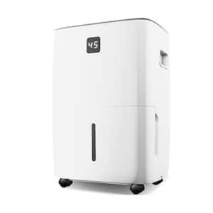 50 Pt. 4,500 Sq. Ft. Dehumidifier in White with Washable Air Filter, 2 gal. Water Tank and Drain Hose