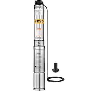 0.5 Hp Submersible Deep Well Pump 25GPM Stainless Steel Deep Well Pump Head Lift 164 ft. Water Well Pump for Industrial