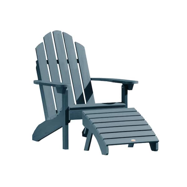 Highwood Classic Westport Nantucket Blue 2Piece Recycled Plastic Outdoor Seating Set AD