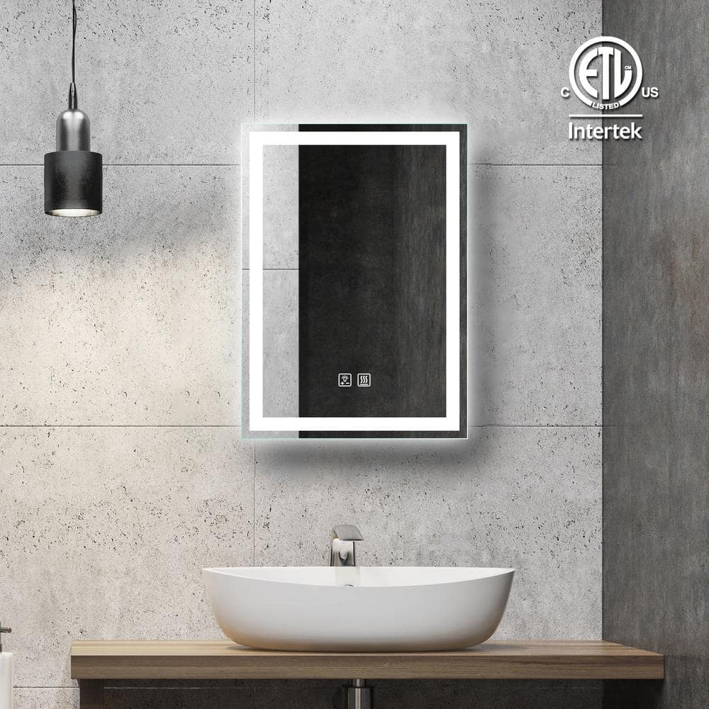 HOMLUX Rectangular Frameless LED Bathroom Vanity Mirror