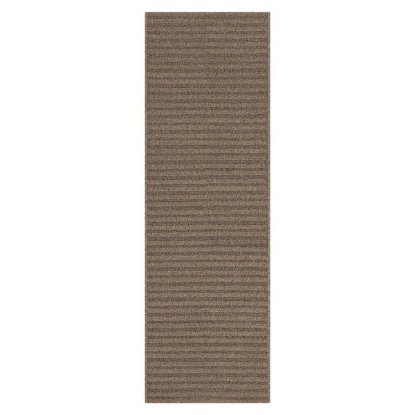 Excursion Stripe Beige 2 ft. x 6 ft. Machine Washable Runner Rug