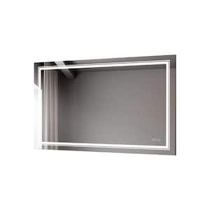 60 in. W x 36 in. H Large Rectangular Frameless Wall Mount Anti-Fog LED Light Bath Vanity Mirror