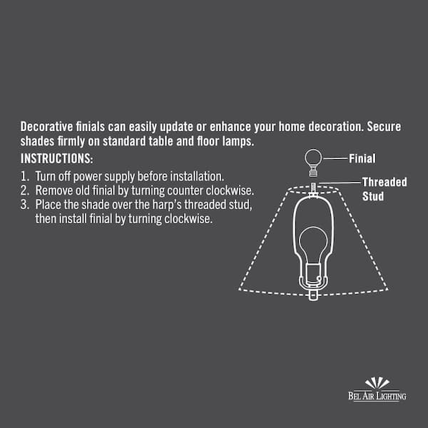 Westinghouse 7000600 Brushed Nickel Ball Lamp Finial – 1.5 Inch, Secures Lampshade To Table Or Floor Lamps