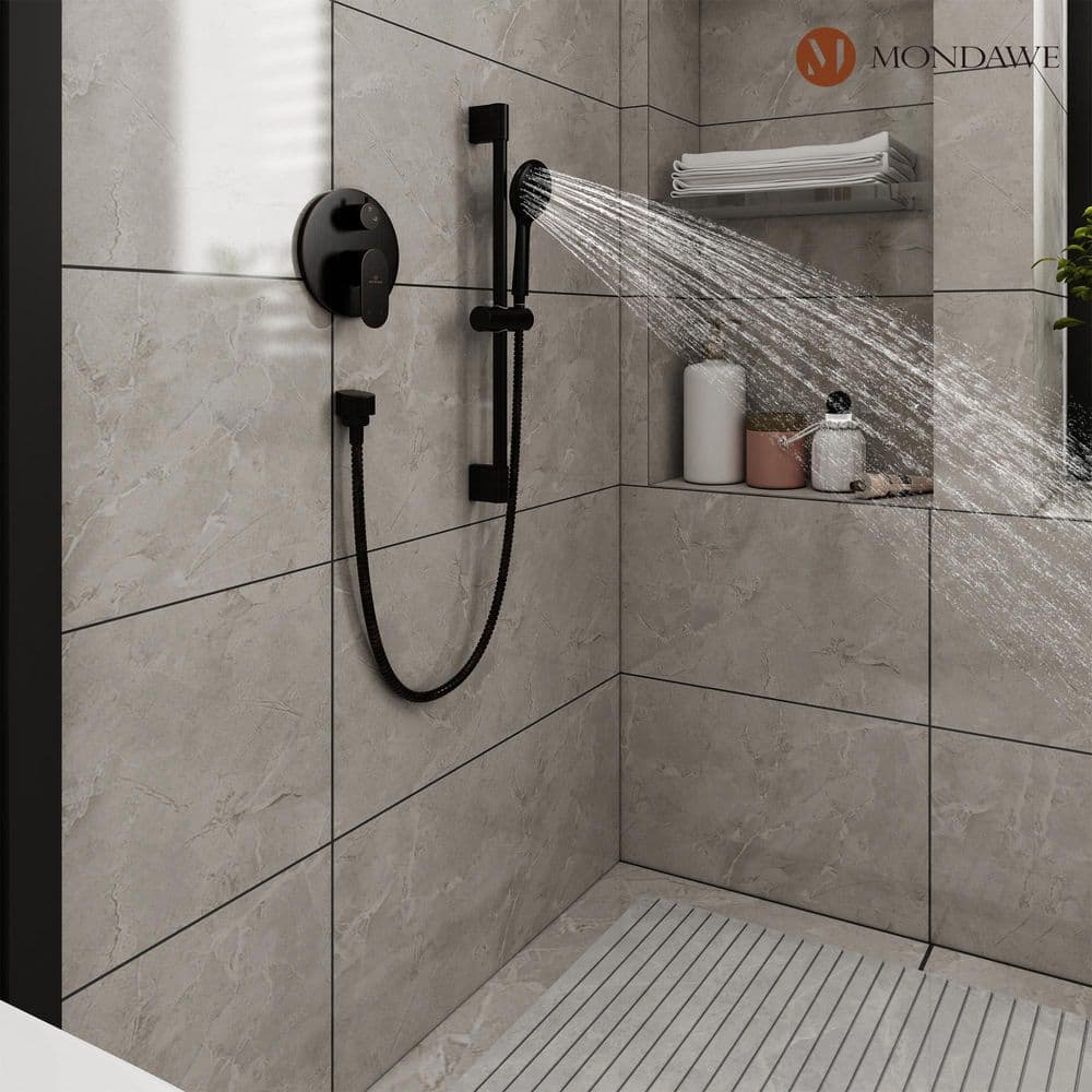 Oil-Rubbed Bronze Adjustable Height Rain Shower System with Handheld