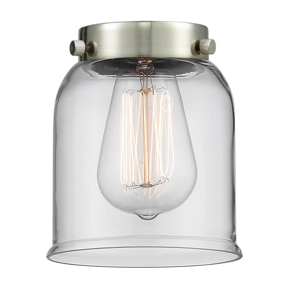 Antique Brass Mini Pendant Light with Clear Glass Shade