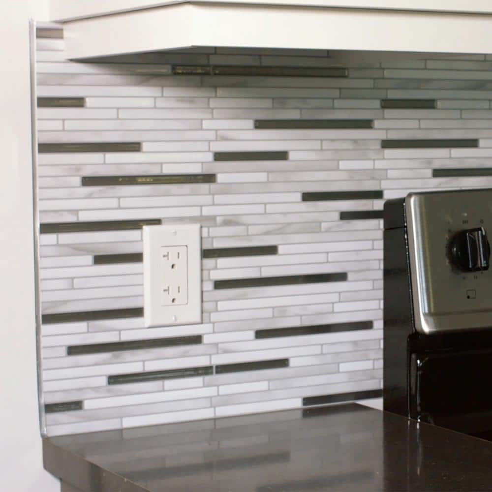 Smart Tiles - Peel and Stick Backsplash Tile Trim - Premium 3D Kitchen and  Bathroom Tile Edging 