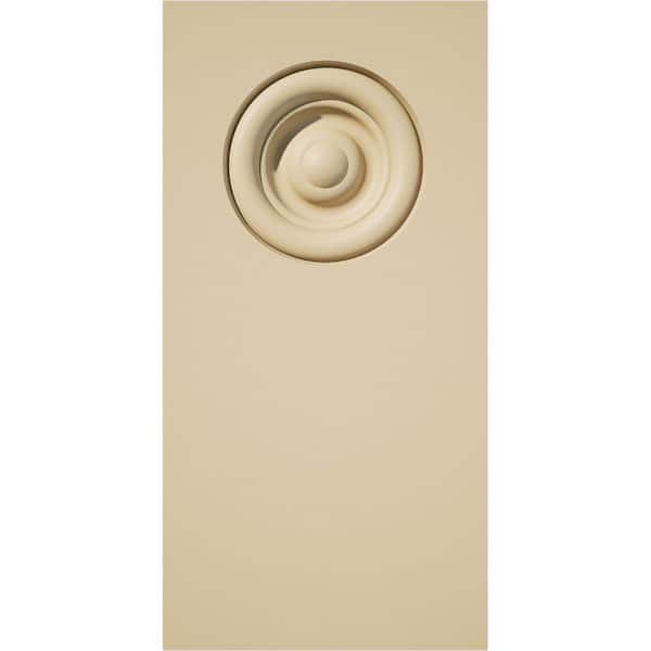 Ekena Millwork 4 in. W x 8 in. H x 1 in. P Standard Foster Bullseye Plinth Block with Square Edge (8-Pack)