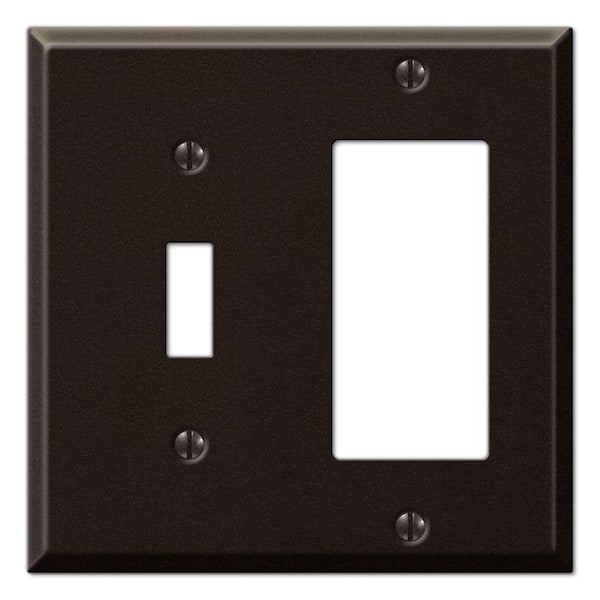 Creative Accents Bronze 2-Gang 1-Toggle/1-Decorator/Rocker Wall Plate