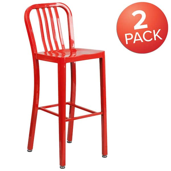 Carnegy Avenue Metal Outdoor Bar Stool (2-Pack)