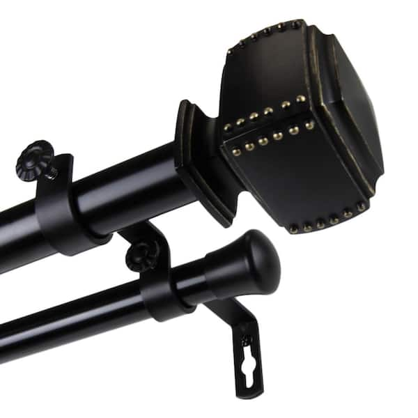 Rod Desyne Studded 1 in. Double Curtain Rod 48 in. - 84 in. in