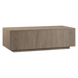 Paxton 47.5 in. Antiqued Gray Oak Rectangle MDF Top Coffee Table