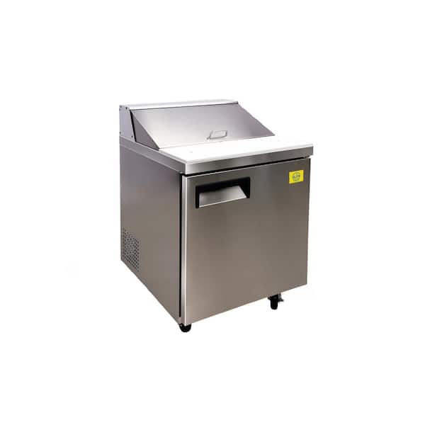 Elite Kitchen Supply 27.5 in. 5.7 cu. ft. Commercial NSF ETL Sandwich Prep Table ECL1 in Stainless Steel