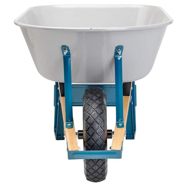 True Temper 6 cu. ft. Wheelbarrow with Steel Handles and Flat Free Tire  (Pack of 2) 10000-03685 - The Home Depot