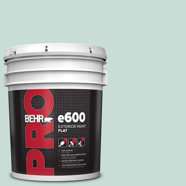 BEHR PRO 5 gal. #MQ3-20 Whipped Mint Flat Exterior Paint
