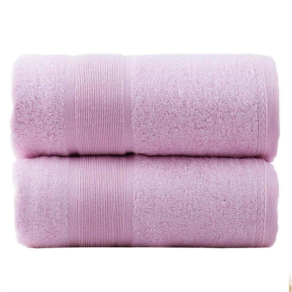 JML Pink Bamboo Cotton Bath Towel Set Of 2 JYK Bamb2001 4 The Home   Pink Jml Bath Towels Jyk Bamb2001 4 64 1000 