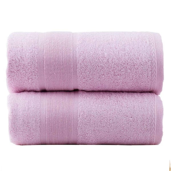JML Pink Bamboo Cotton Bath Towel (Set of 2)