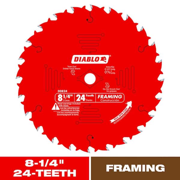 DIABLO 8-1/4in. x 24-Teeth Framing Saw Blade for Wood