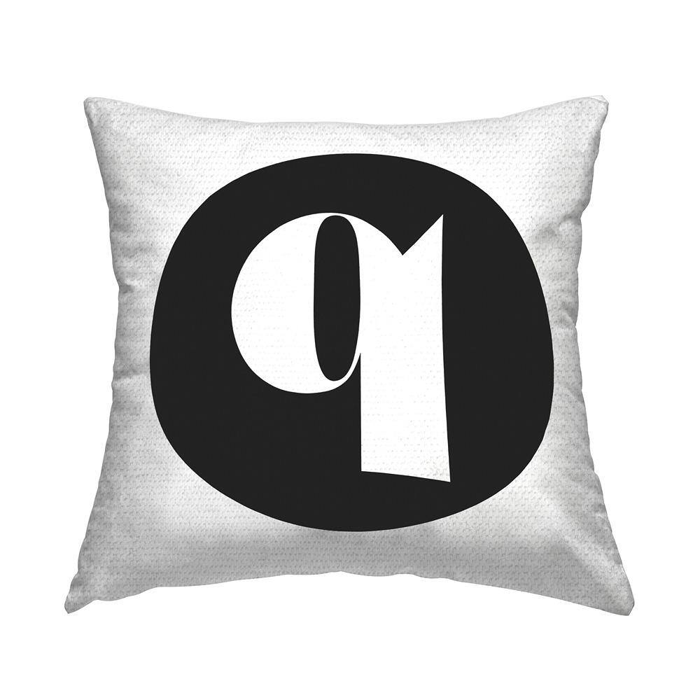 Black Initial Q Square Outdoor Throw Pillow price history on PriceWatchPro