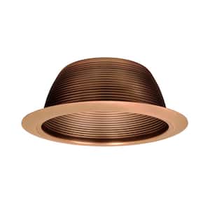 6 in. Bronze Recessed Baffle Trim with 1/2 in. Trim Ring
