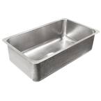Taylor Undermount Crafted Stainless Steel 32 in. Single Bowl Kitchen Sink with Brushed Finish