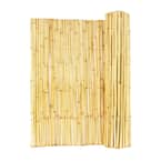 3/4 in. D x 6 ft. H x 8 ft. Natural Bamboo Garden Fence Decorative Rolled Fencing Panel