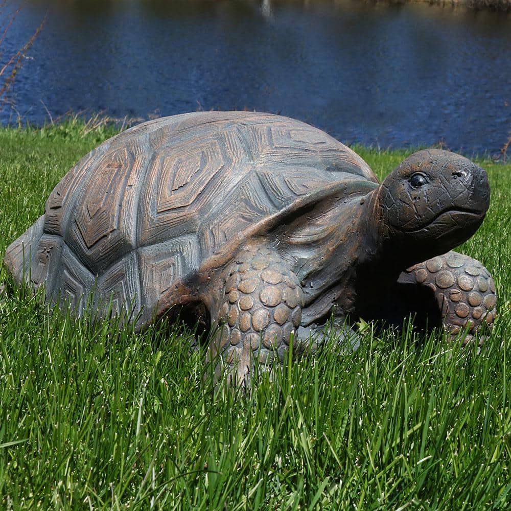 Tanya the Tortoise Large Brown Poly-Concrete Garden Statue