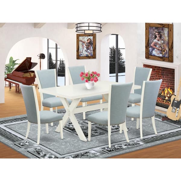 Coaster Jackson 5-Piece White and Chrome Wood Top