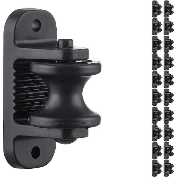 Fence Wood Post Roller Corner Insulators in Black (20 Packs)