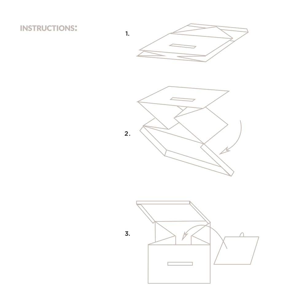 Large Gray Nonwoven Fabric Storage Box with Handle