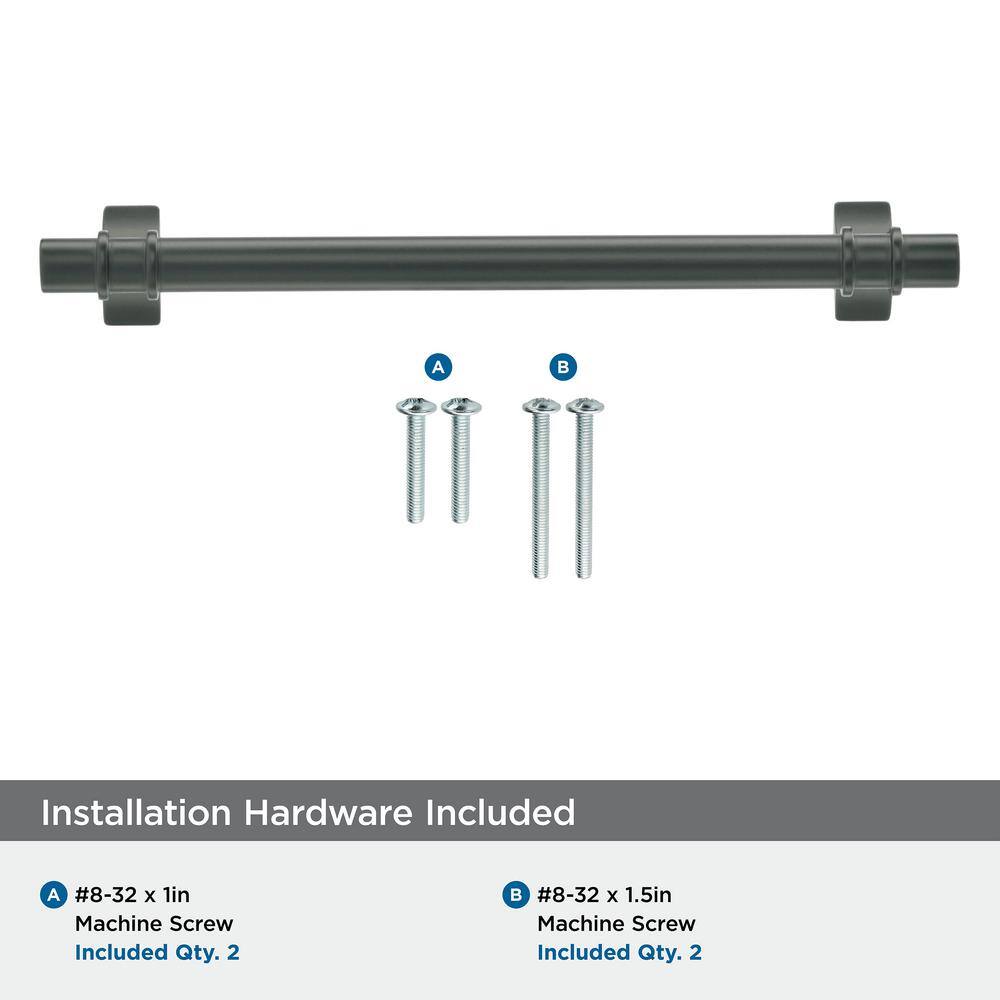 Matte Black Steel Modern Industrial Bar Cabinet Pull