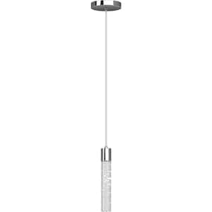 Tristen 3-Watt 1-Light Chrome Indoor Integrated LED Mini Hanging Pendant with Clear Bubble Acrylic