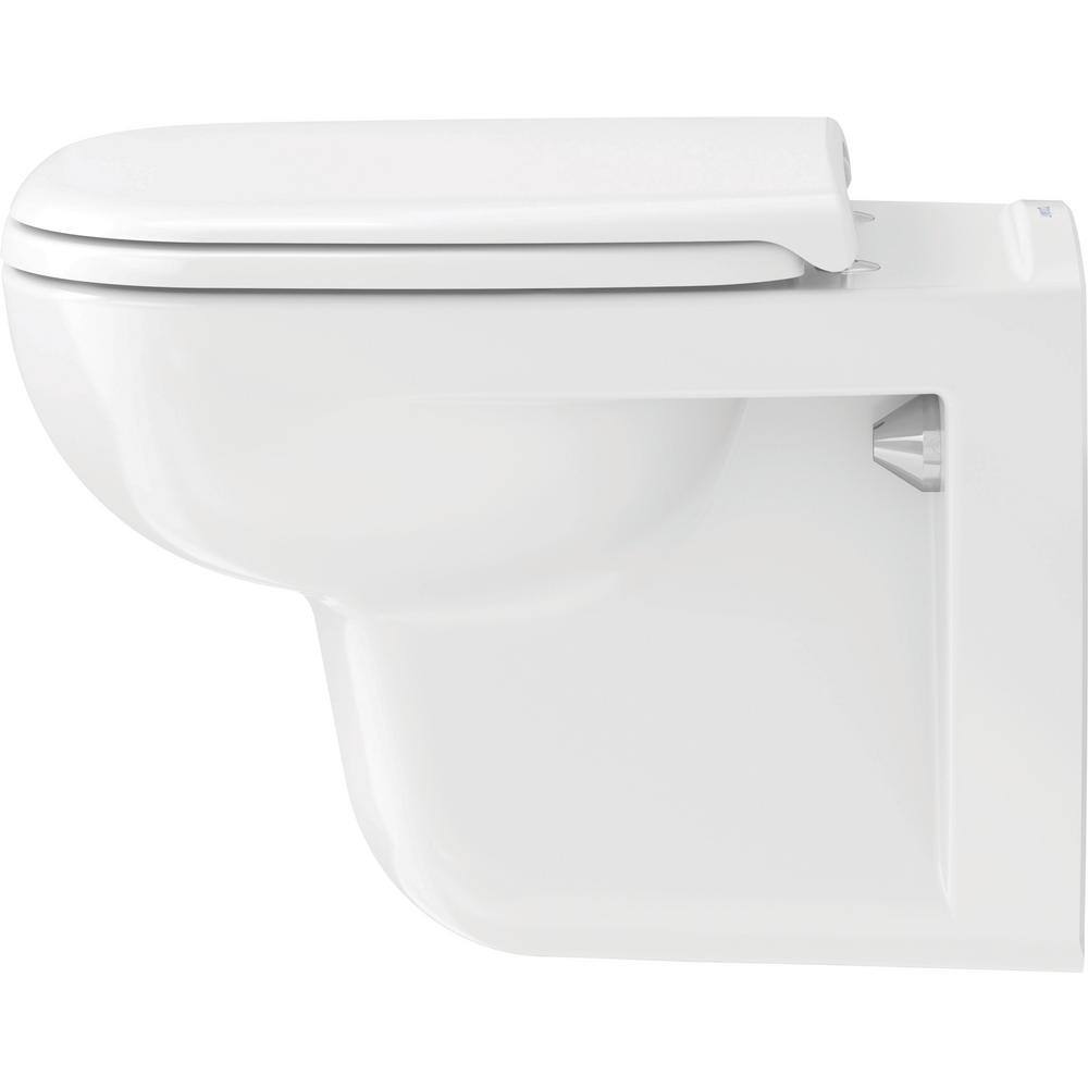 White Wall Mounted Dual Flush Elongated Toilet Bowl