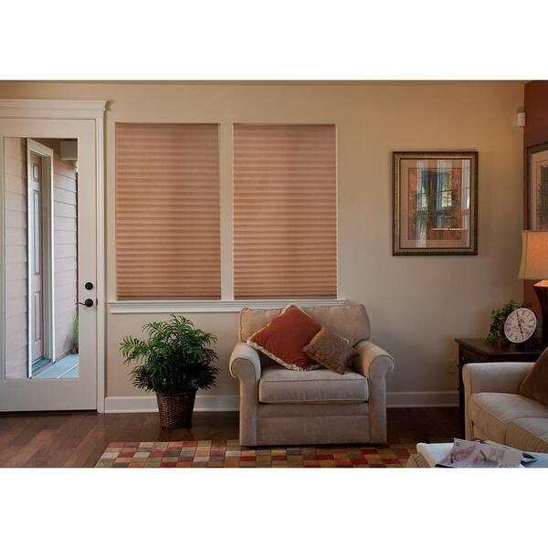 Redi Shade Easy Lift Mocha Cordless Light Filtering Pleated Shade - 48 in. W x 64 in. L