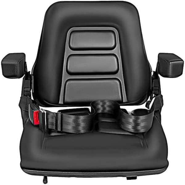 Universal Fold Down Forklift Seat with Safety Belt, Armrest, Adjustable Seat for Excavator, Forklift