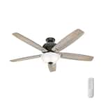 Reveille 60 in. LED Indoor Noble Bronze Ceiling Fan with Light and Remote