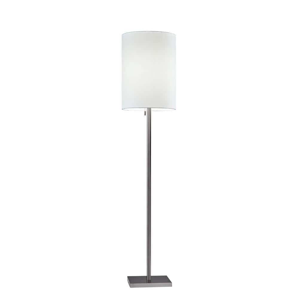 Liam 60.5 in. Brushed Steel Floor Lamp