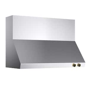 48 in. 1200 CFM Ducted Wall Mount Range Hood in Stainless Steel with Gold Accents and Digital Controls