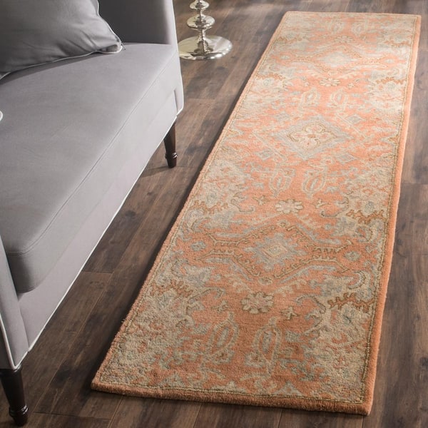 Wyndham Terracotta 2 ft. x 9 ft. Floral Runner Rug