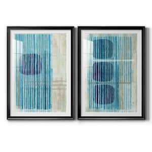 Blue Blue Horizon I by Wexford Homes 2-Pieces Framed Abstract Paper Art Print 42.5 in. x30.5 in.
