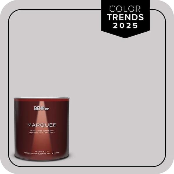 BEHR MARQUEE 1 qt. #MQ3-28 Rock Crystal One-Coat Hide Matte Interior Paint & Primer