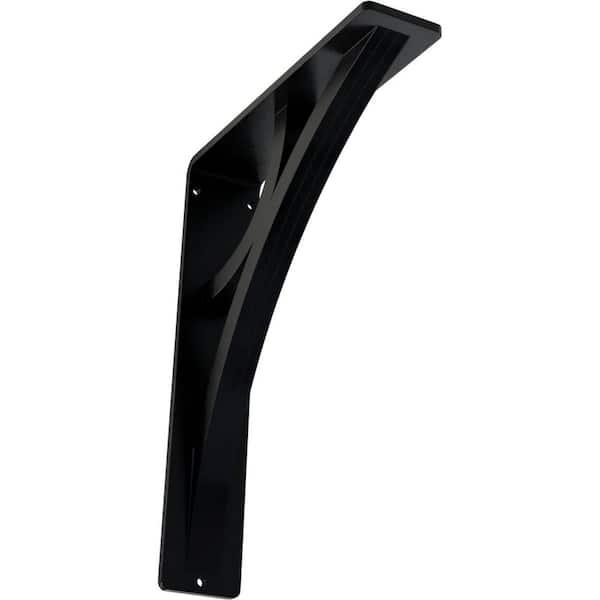 Ekena Millwork 2 in. x 10 in. x 7-1/2 in. Wrought Iron Triple Center Brace Galveston Bracket