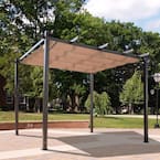 10 ft. x 10 ft. x 8 ft. Aluminum Backyard Gazebo Canopy with Water and UV Resistant Fabric Shelter and Durable Design