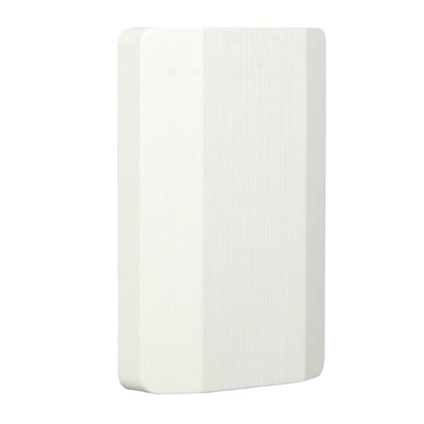 Wired Classic 2-Note Doorbell Chime for Front Door, Single-Note for Second Entrance, Tapered Rectangle in White Finish