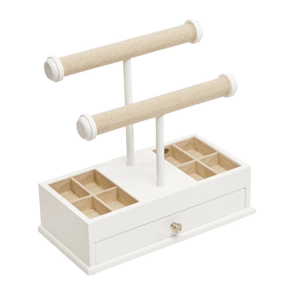 Ivy White Wooden Jewelry Box