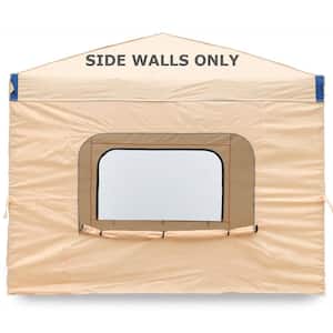 10 ft. x 10 ft. Brown Pop Up Canopy Tent Sidewall Kit Replacement with Windows