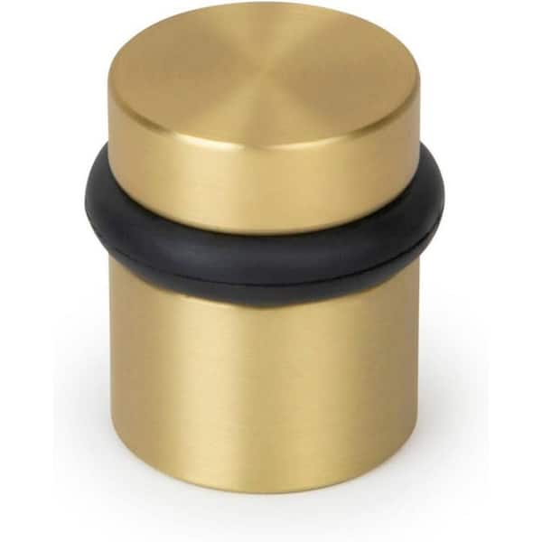 Floor Door Stopper Satin Brass-1 Pack Quickly Installed Wall Protector and Door Knobs-1.5 in.