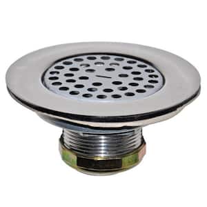 4-1/2 in. Mobile Home Flat Top Shower Drain Strainer in Chrome