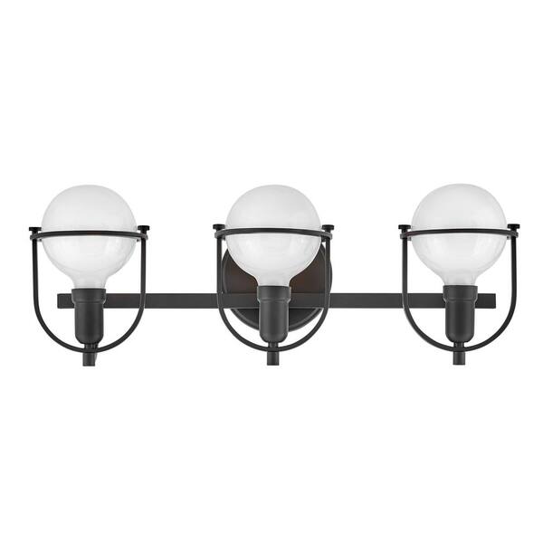 HINKLEY - Somerset 25.0 in. 3-Light Black Shade-Free Vanity Light